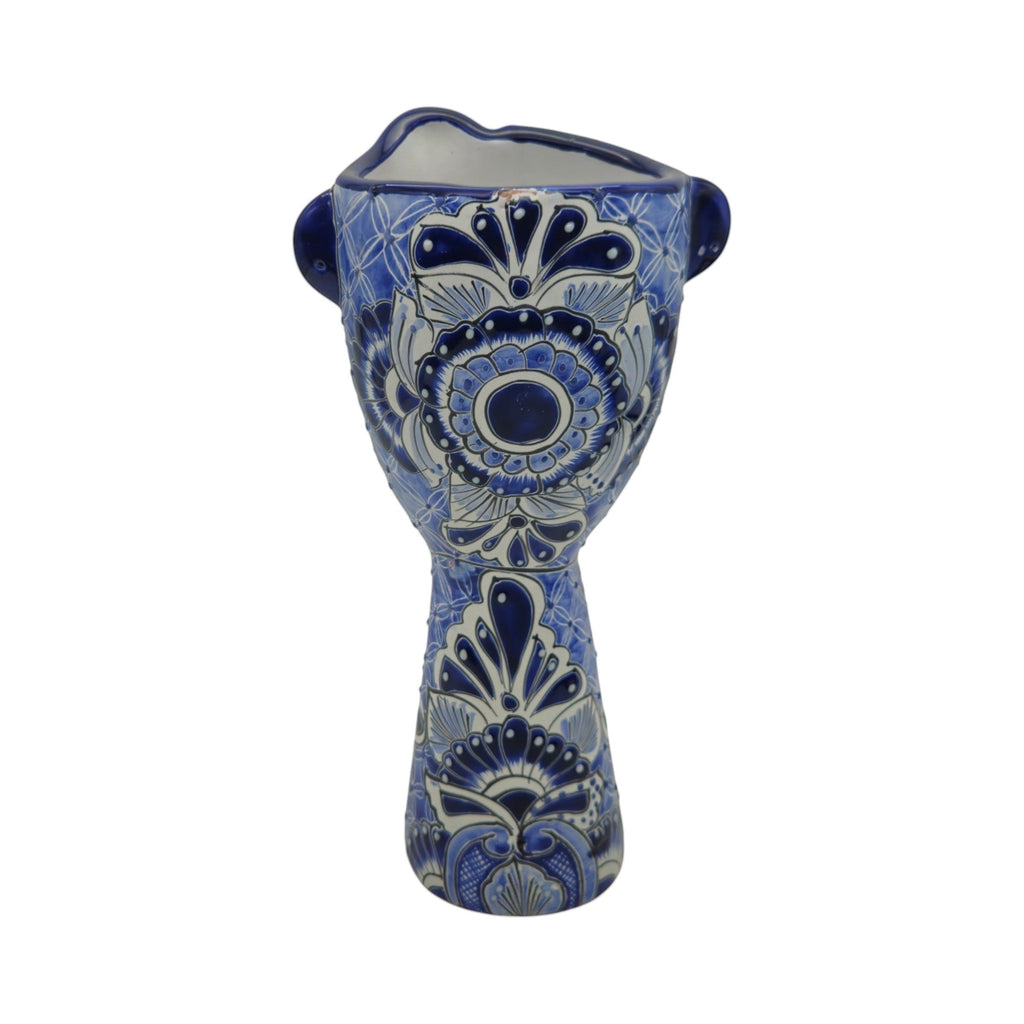 Talavera Lady Planter | Day of the Dead Face Design