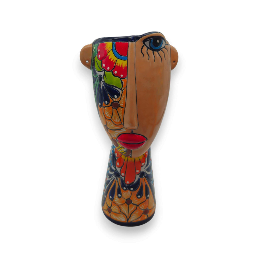Talavera Lady Planter | Handmade Mexican Folk Art