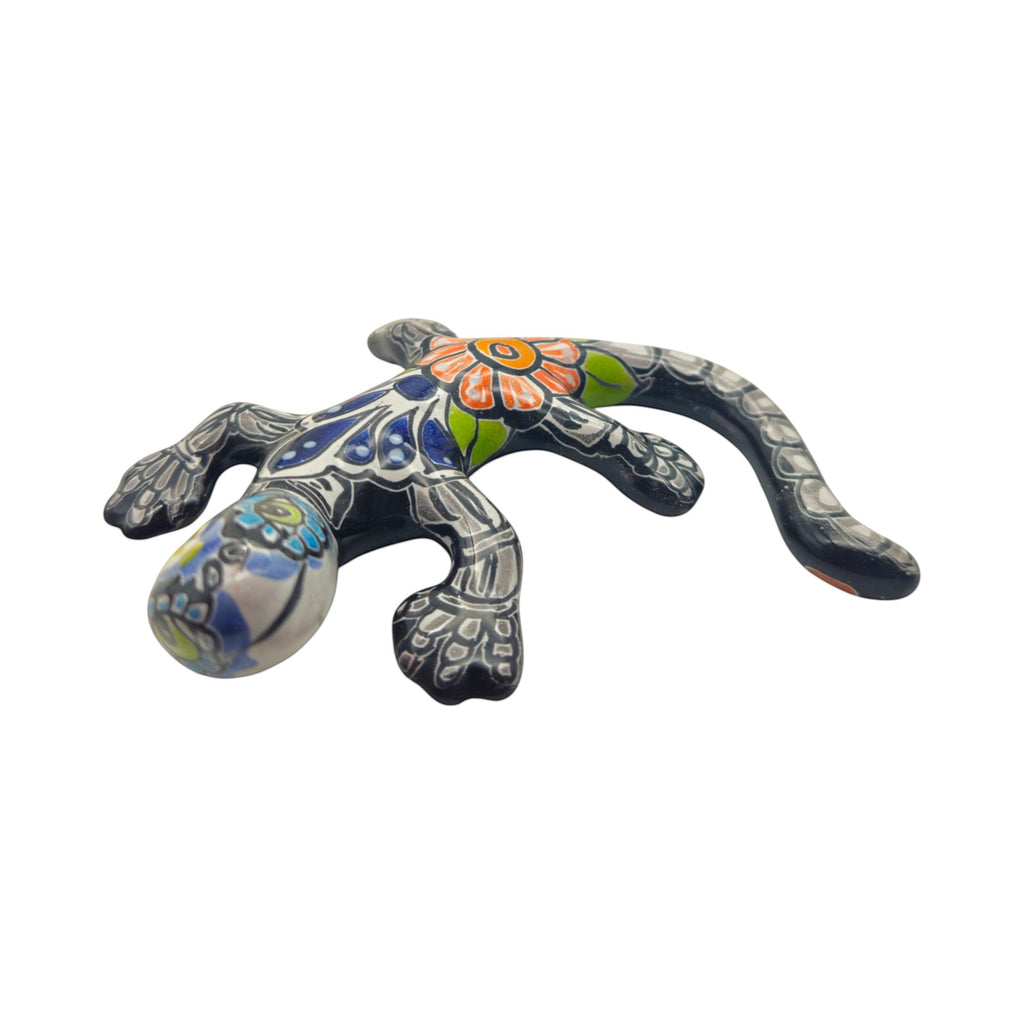 Talavera Lizard Figurine | Day of the Dead Wall Decor