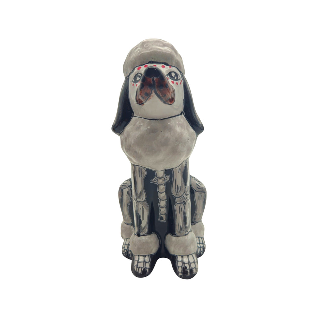 Talavera Poodle Statue | Day of the Dead Ceramic Art