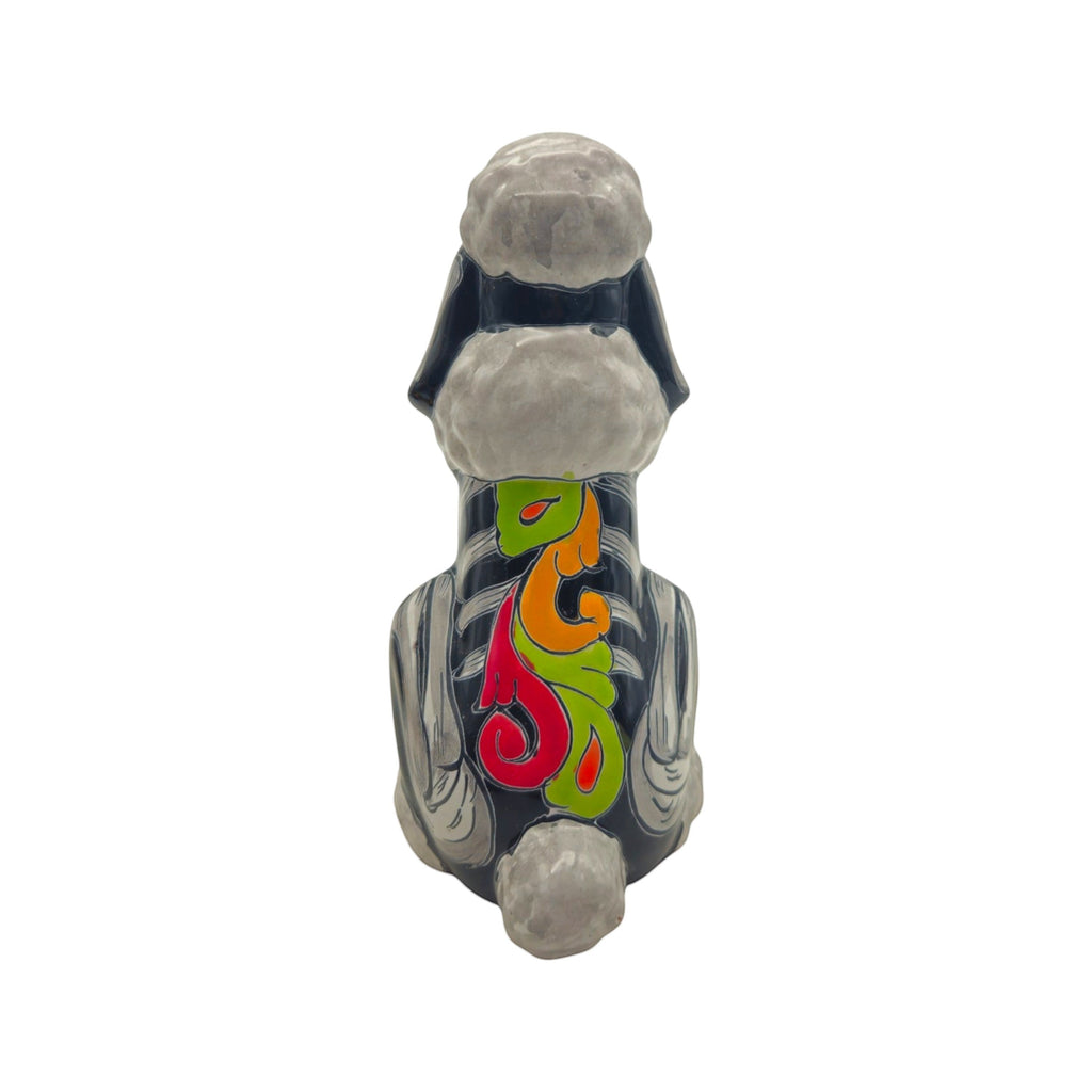 Talavera Poodle Statue | Day of the Dead Ceramic Art