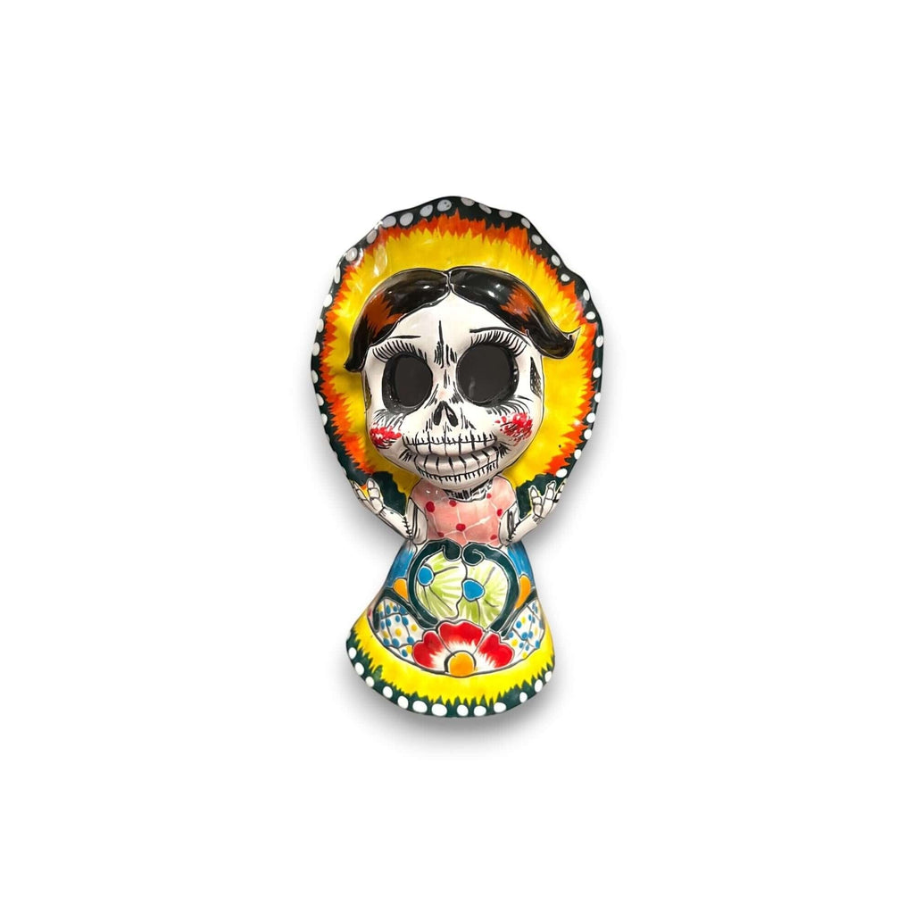 Talavera Skeleton Woman | Day of the Dead Figurine in Traditional