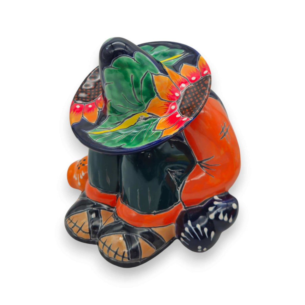 Talavera Sunflower Panchito Canister | Handmade Mexican Art