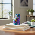 Alebrije Cat Figurine | Hand-Painted Mexican Folk Art