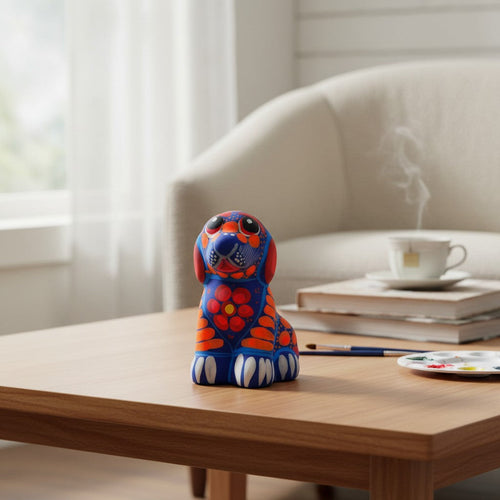 Alebrije Dog Figurine | Hand-Painted Folk Art
