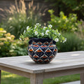 Blue Peacock Talavera Pot | Hand-Painted Mexican Ceramic