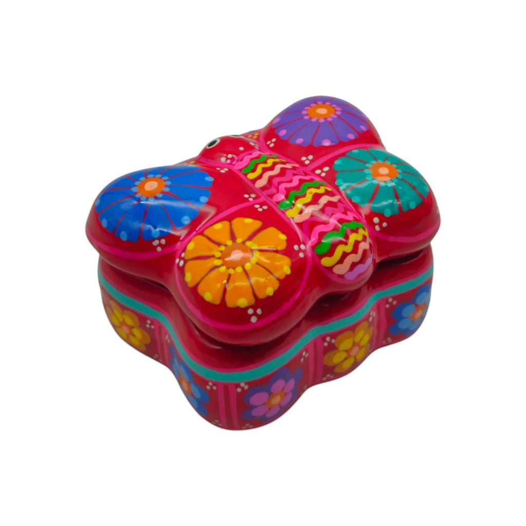 Guerrero Butterfly Jewelry Box | Mexican Ceramic Earring Holder