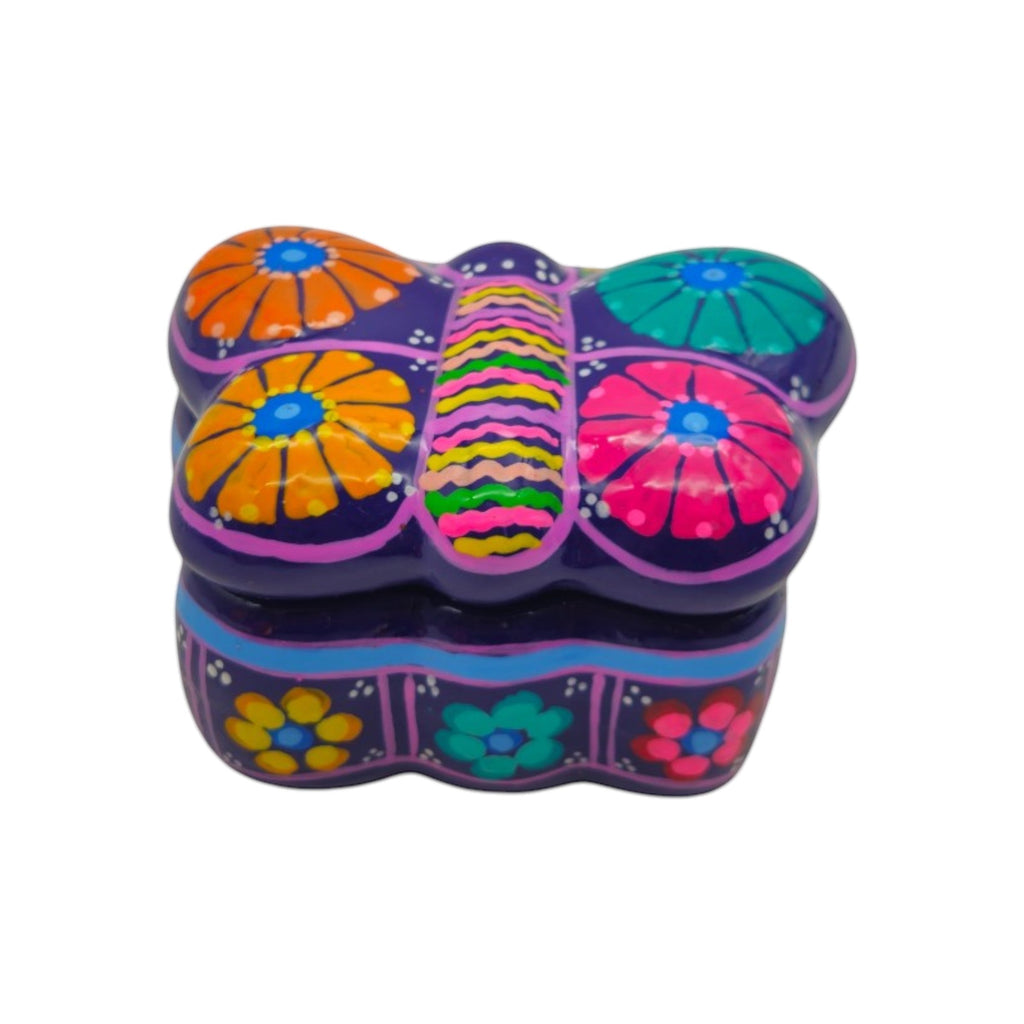 Guerrero Butterfly Jewelry Box | Mexican Ceramic Earring Holder