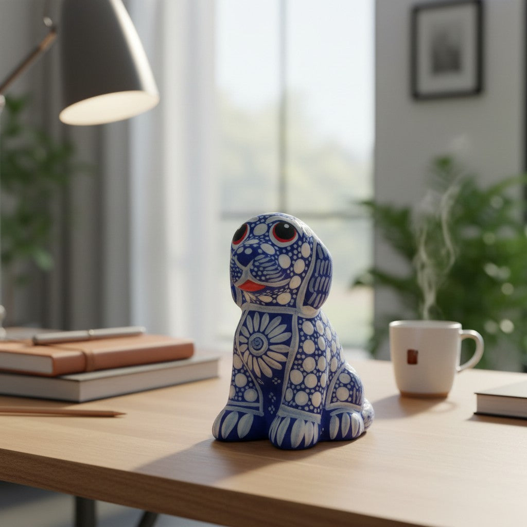 Alebrije Dog Figurine | Hand-Painted Folk Art