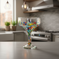 Confetti Hand-Blown Margarita Glass | Mexican Artisan Barware