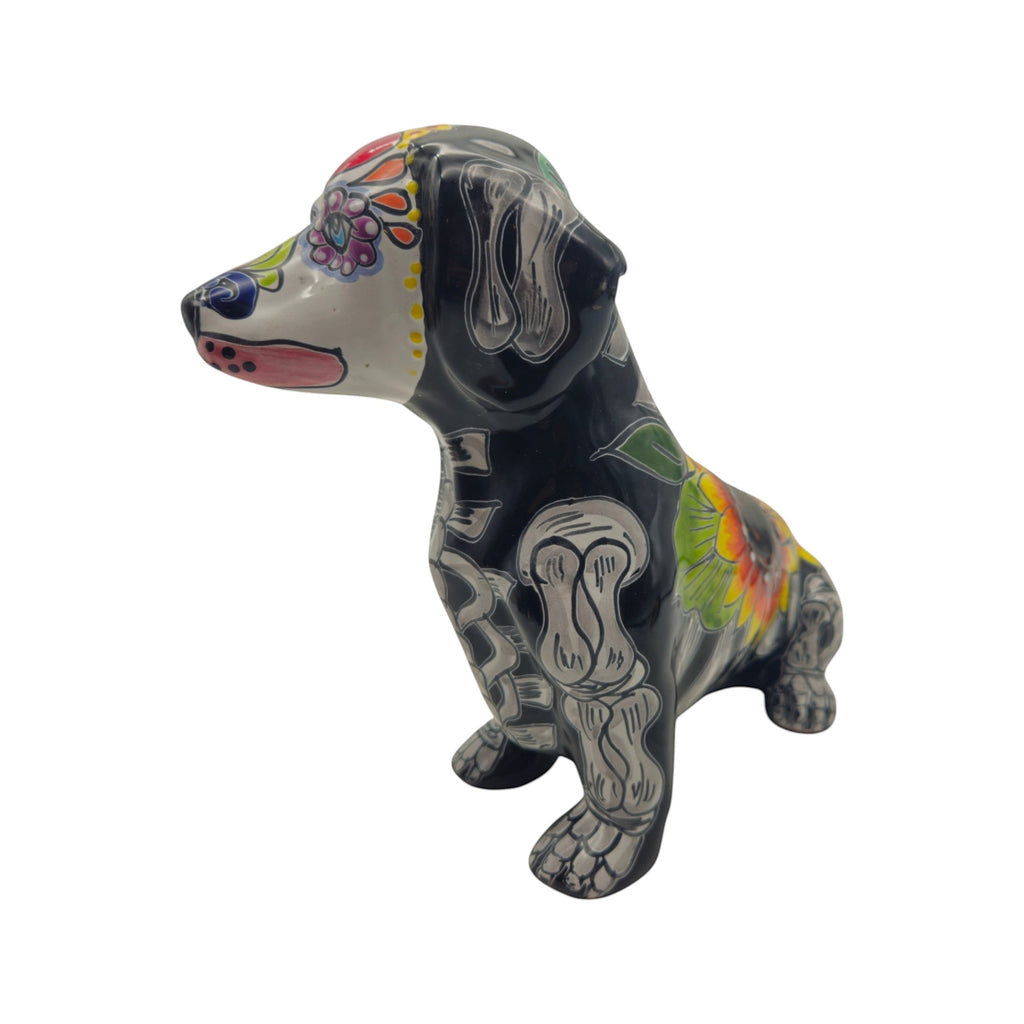 Talavera Dachshund Figurine | Day of the Dead Ceramic Dog