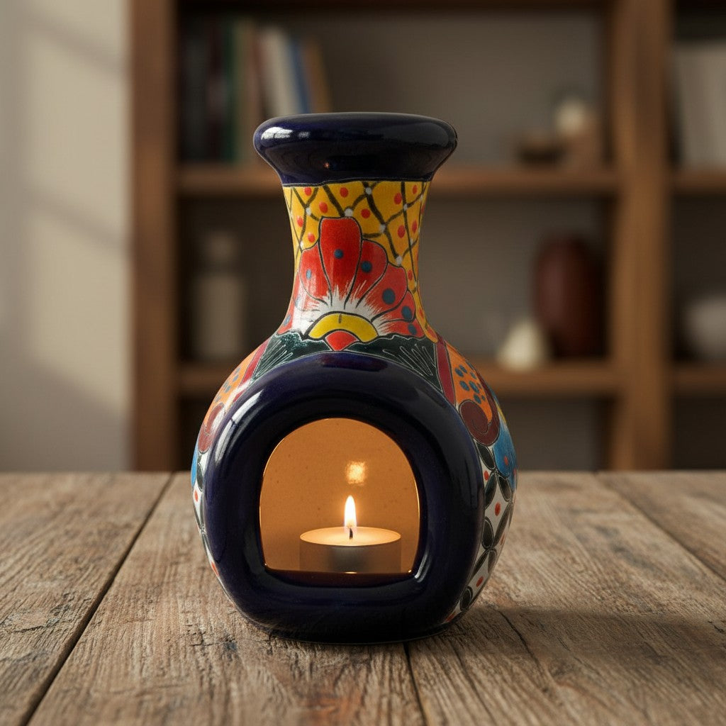 Handmade Talavera Chimney | Vibrant Mexican Ceramic Decor