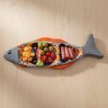 Large Handmade Talavera Fish Sectional | Colorful Serving Tray