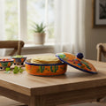 Handmade Talavera Tortilla Warmer | Mexican Sleeping Man Panchito