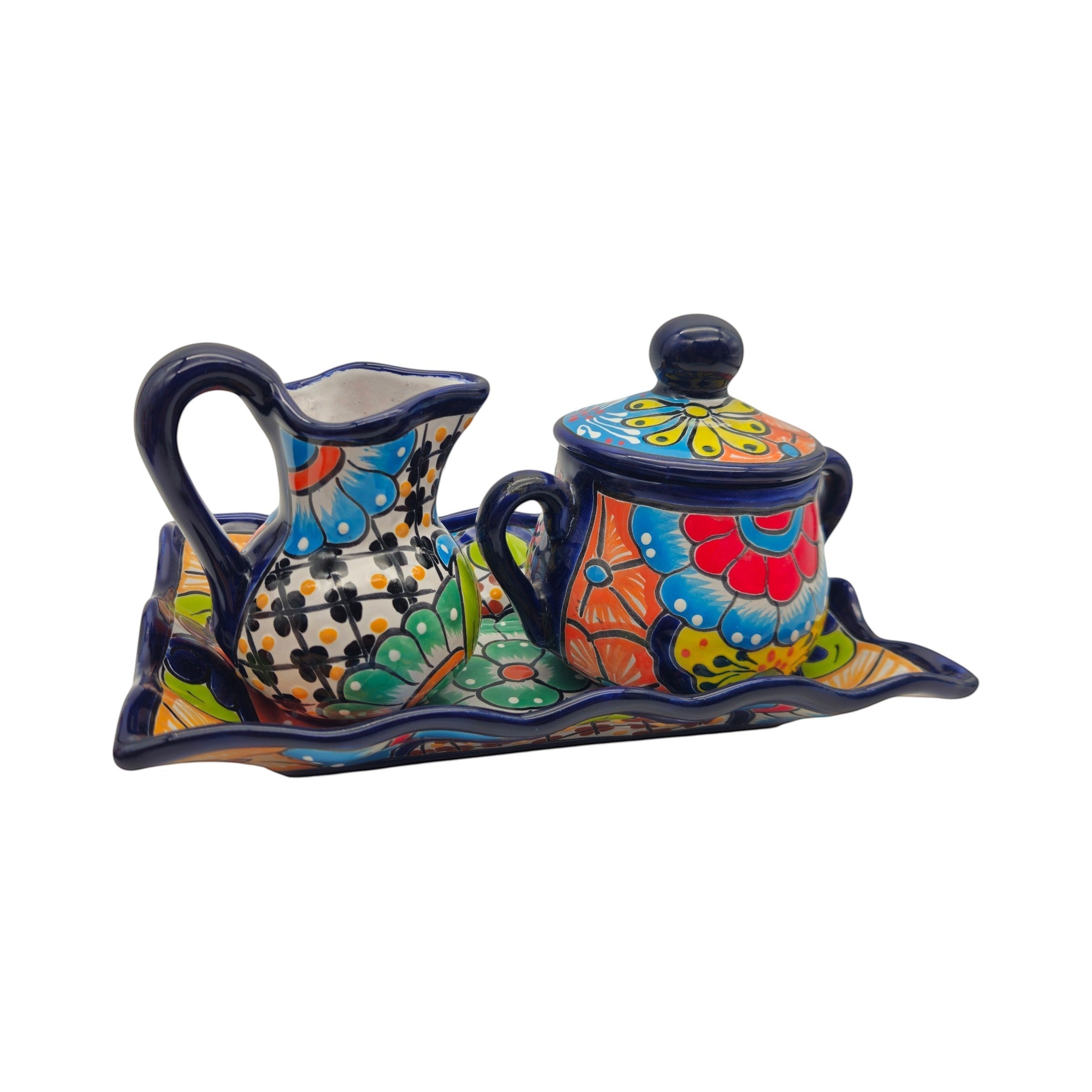 Talavera Coffee Set | 3-Piece Mexican Pottery