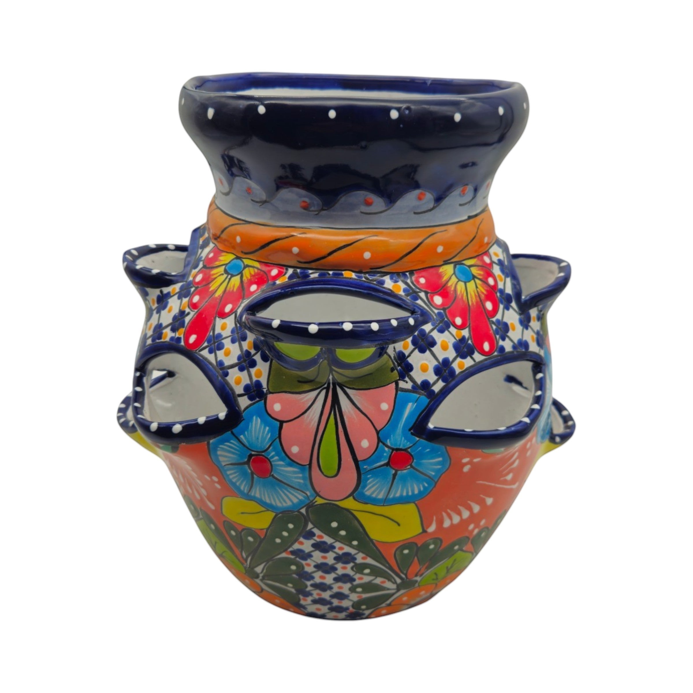 Talavera Strawberry Planter Pot | Hand-Painted Mexican Ceramic