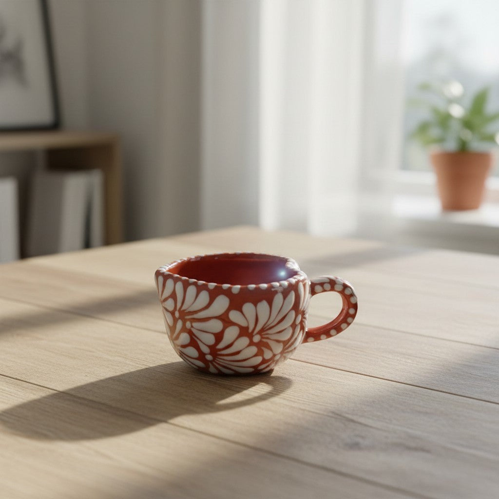 Talavera Heart Mug | Hand-Painted Mexican Coffee Cup