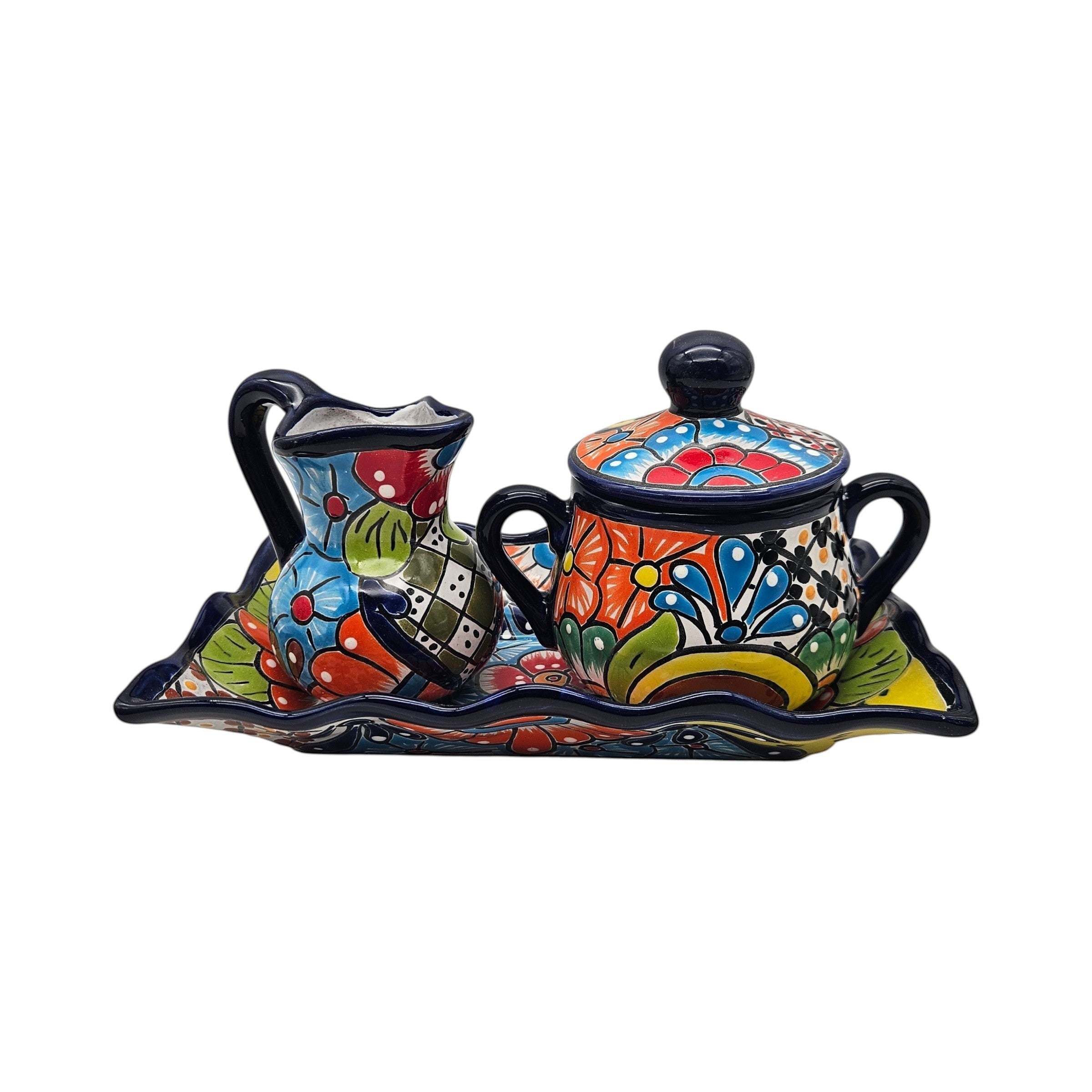 Talavera Coffee Set | 3-Piece Mexican Pottery