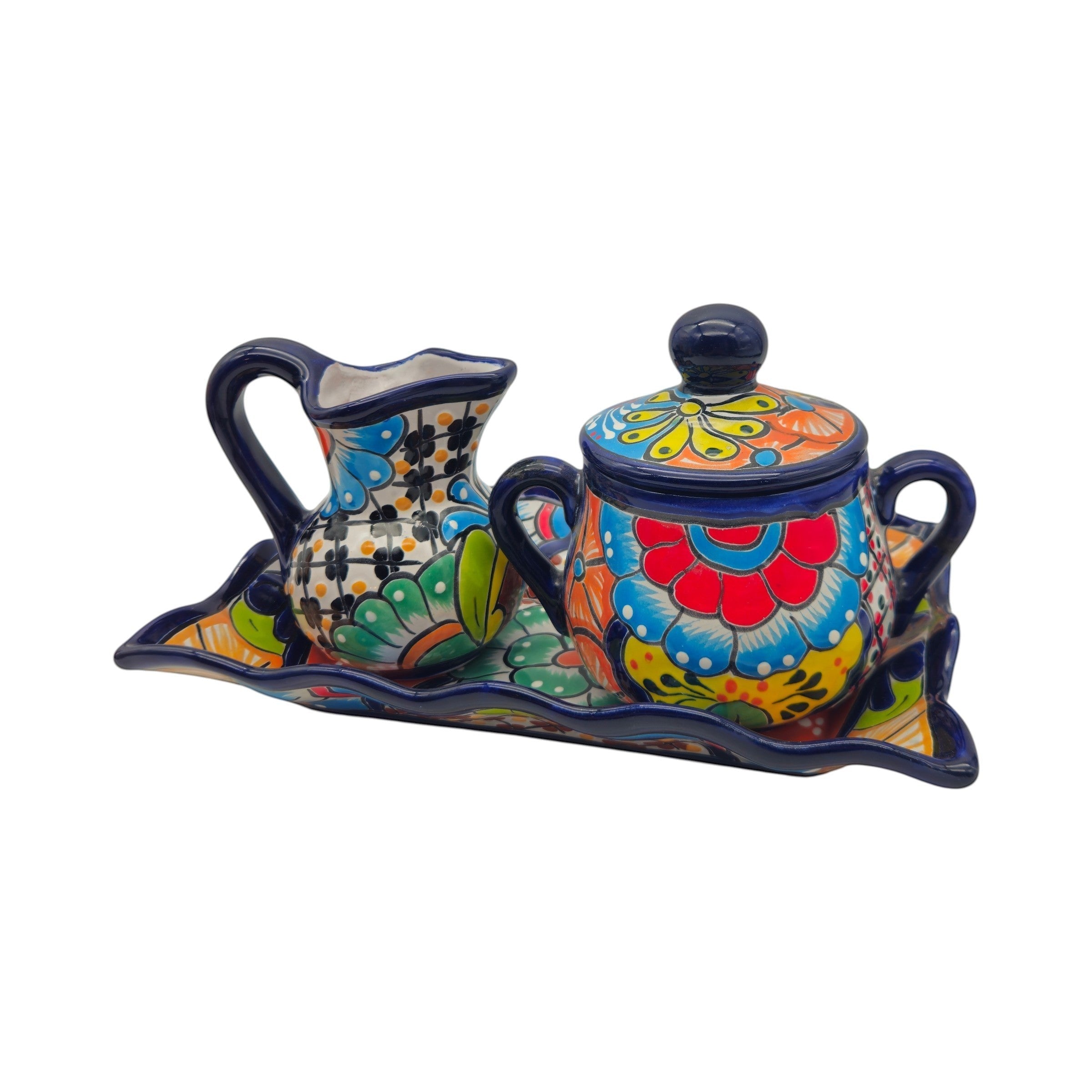 Talavera Coffee Set | 3-Piece Mexican Pottery