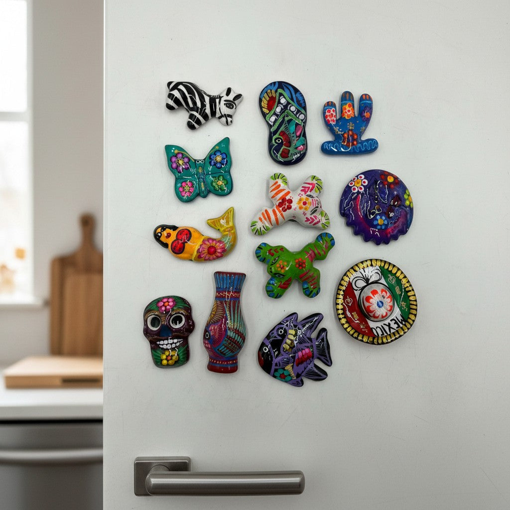 Guerrero Pottery Magnets | Assorted Mexican Fridge Magnets