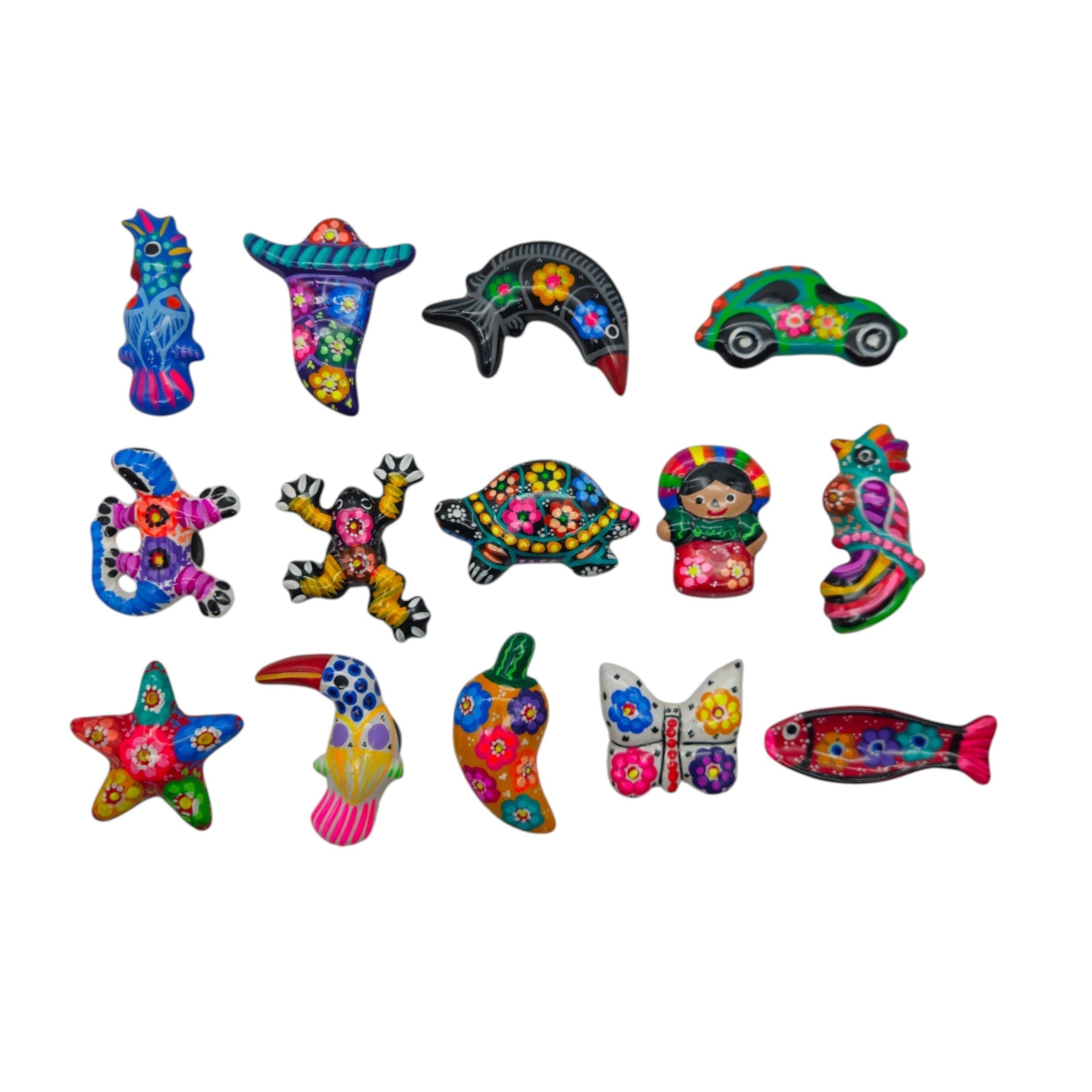 Guerrero Pottery Magnets | Assorted Mexican Fridge Magnets