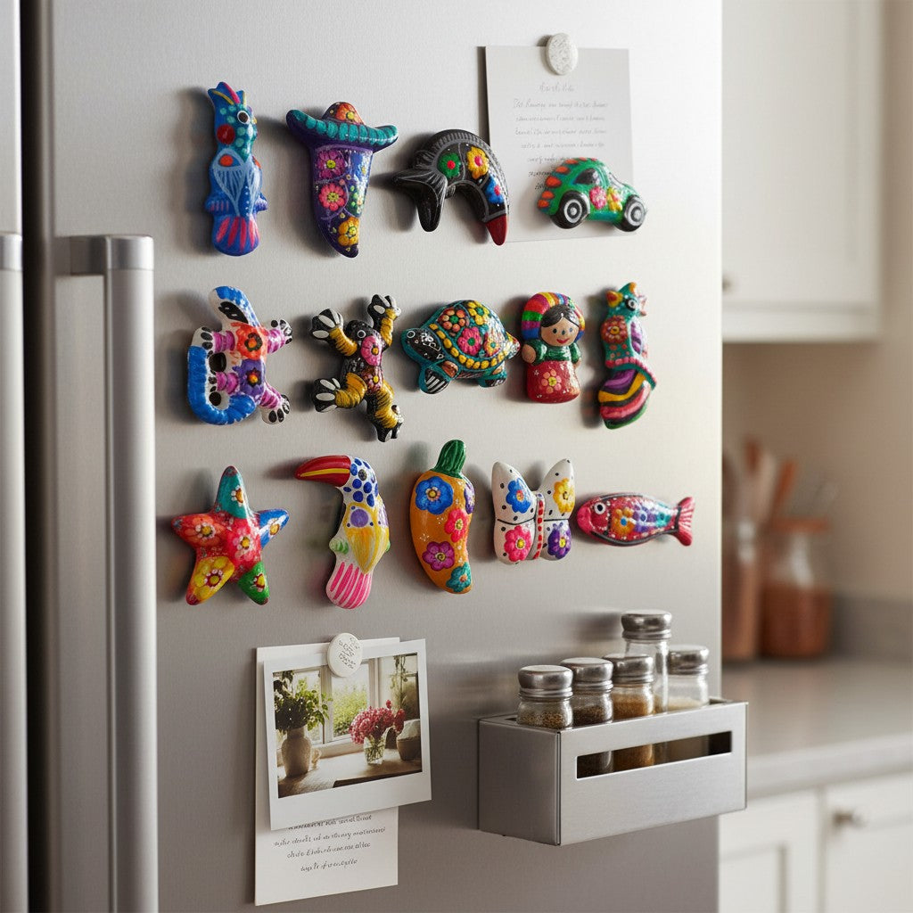 Guerrero Pottery Magnets | Assorted Mexican Fridge Magnets