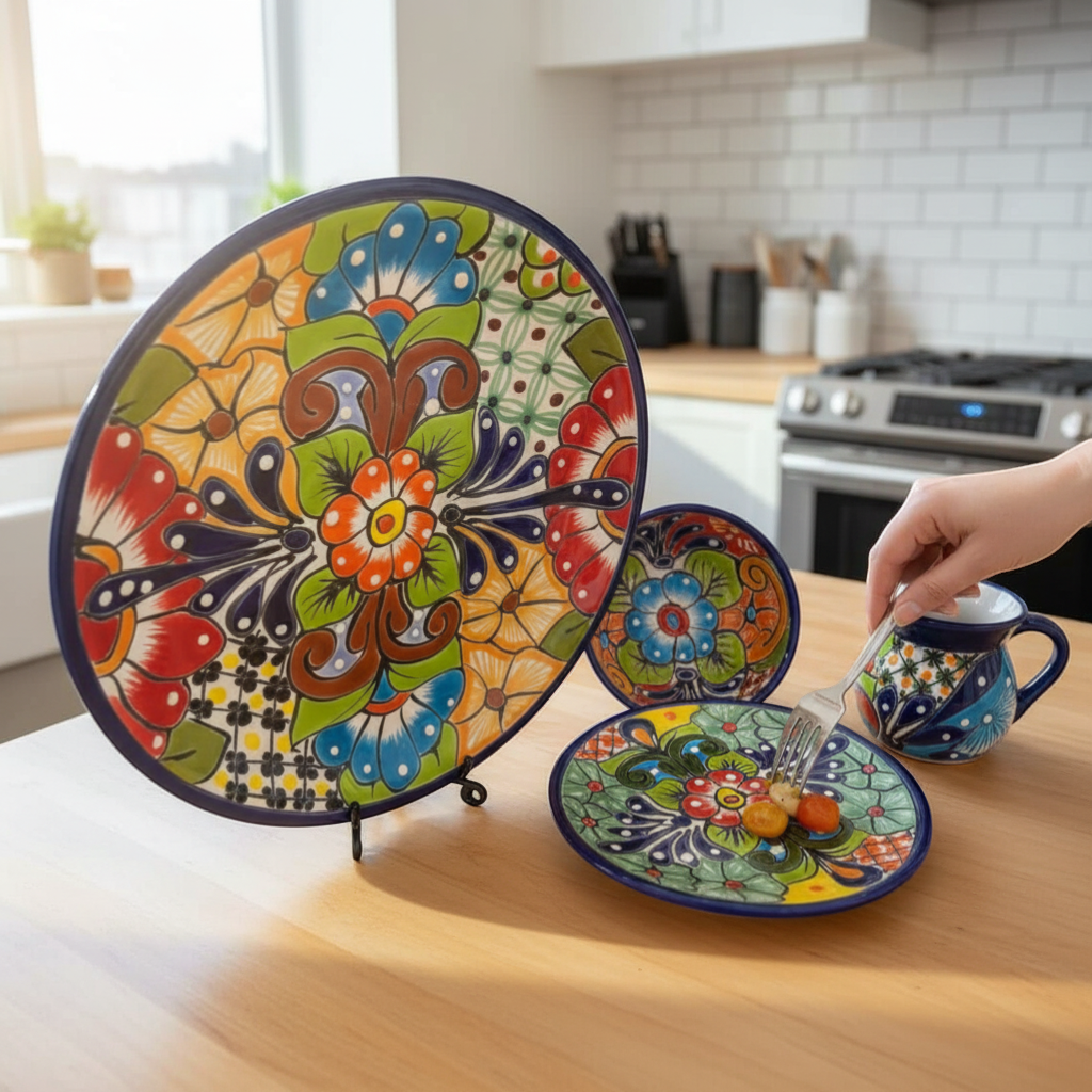 16-Piece Mexican Talavera Dinnerware Set | Handmade Talavera