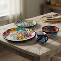 Talavera Dinnerware Set | 34-Piece Mexican Tableware for 8