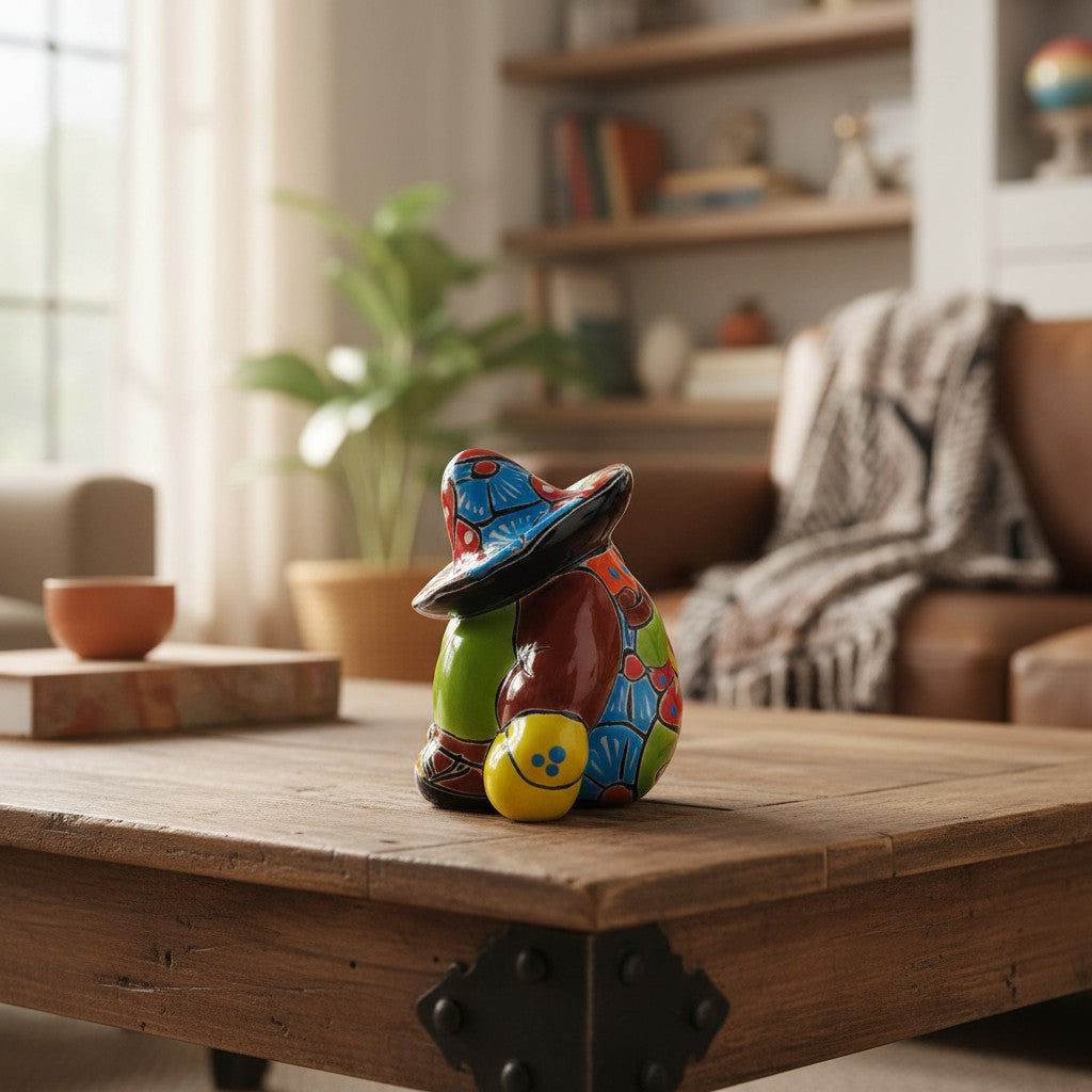 Talavera Panchito Figurine | Handmade Mexican Pottery