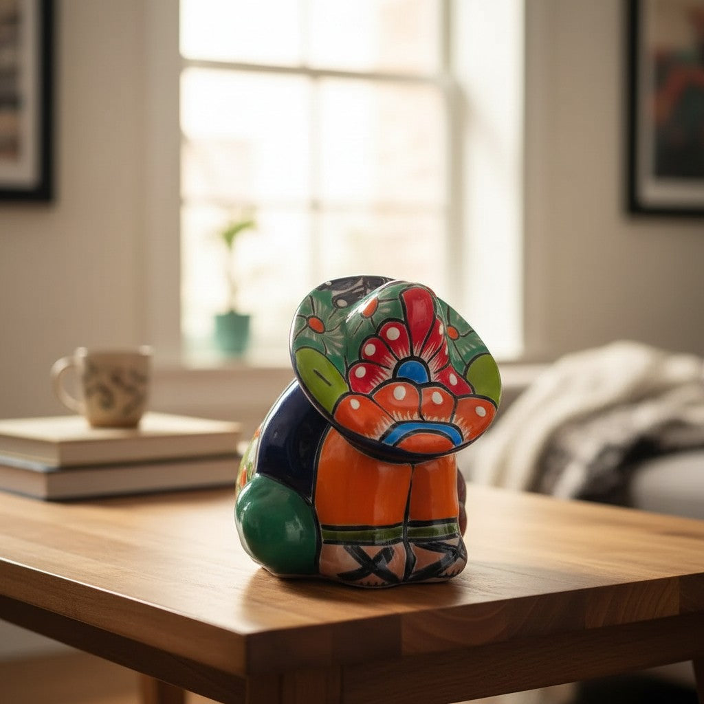 Talavera Panchito Figurine | Handmade Mexican Pottery