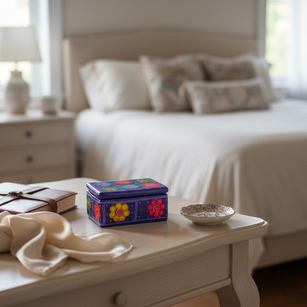 Guerrero Jewelry Box | Mexican Ceramic Earring Holder