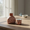 Terracotta Water Carafe Set | Talavera-Style Bedside Decanter
