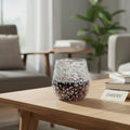 White Pebbled Wine Glass | Hand-Blown Mexican Stemless Glassware