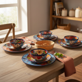 12-Piece Talavera Dinnerware Set | Mexican Ceramic Plates & Bowls