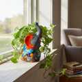 Medium Handmade Talavera Elephant Planter | Colorful Animal Art