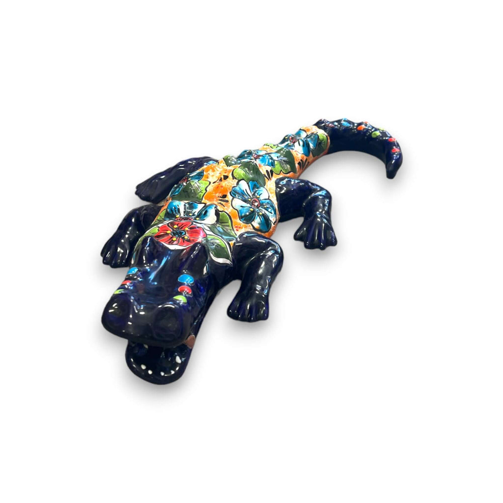 Large Talavera Alligator | Mexican Handmade Ceramic Reptile Art