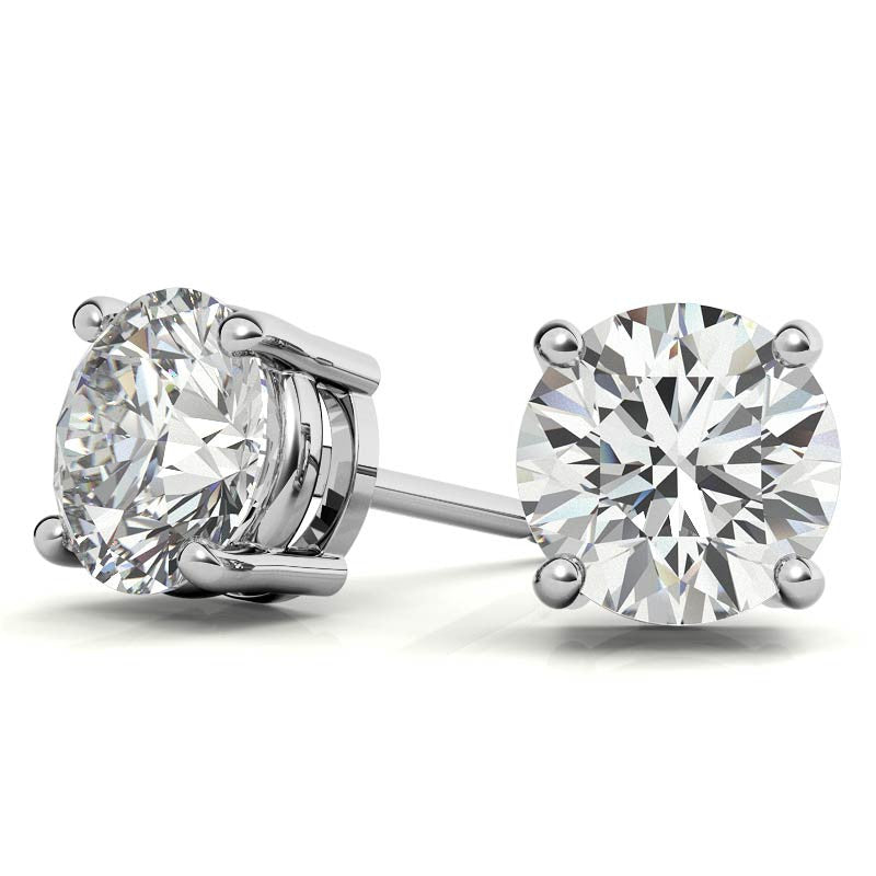1.50 CTW Lab-Grown Diamond Stud Earrings – G/VS Clarity, 14k Gold Over Sterling Silver, White or Yellow Gold